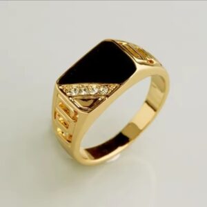 New Metal Glossy Rings for Men Geometric Width Signet Square Finger Punk Style Fashion Ring Jewelry Accessories Anillo Hombre