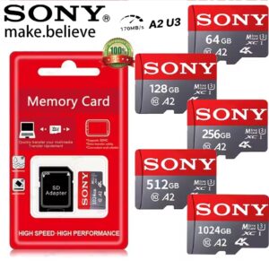 Original Sony Micro SD XC Memory Card 512GB  Brand+  1TB High Speed SD Cards 4K 256GB 128GB 64GB Flash Micro SD Card for Camera GoPro DJI